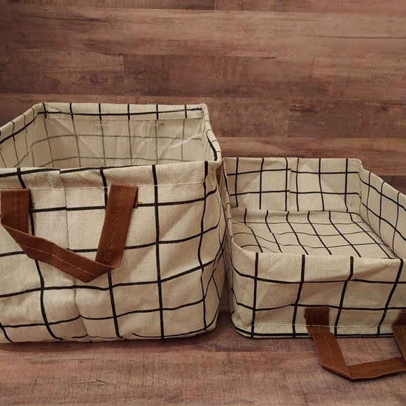 *1 DAY SALE* (3) Collapsible Foldable Sizeable Organization Storage Bins Baskets - Picture 4 of 16